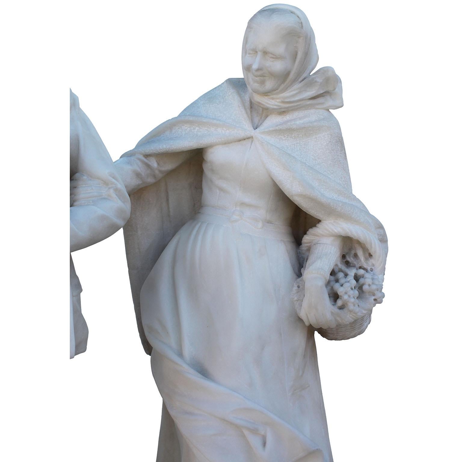 Antonio Garella (italiano, 1863-1919) Scultura in marmo 