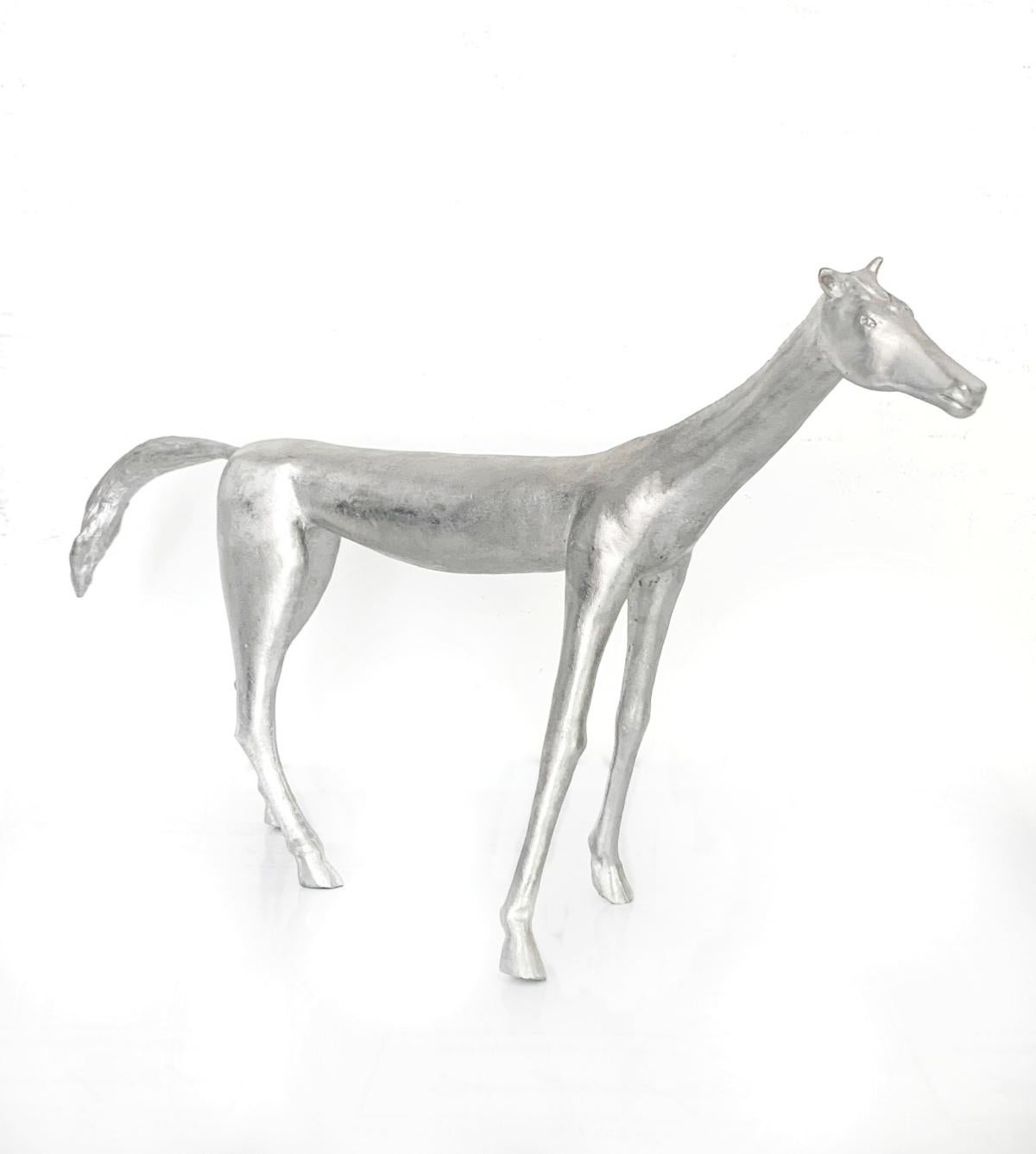 Antonio Giancaterino Figurative Sculpture - A horse. Contemporary aluminium sculpture, Animal, Italian artist