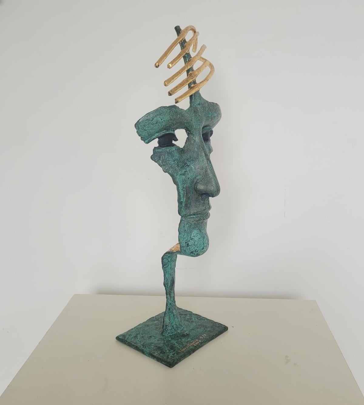 Cabeza de compositor. Escultura contemporánea en bronce, Edición limitada, Artista italiano - Sculpture Otro estilo de arte de Antonio Giancaterino