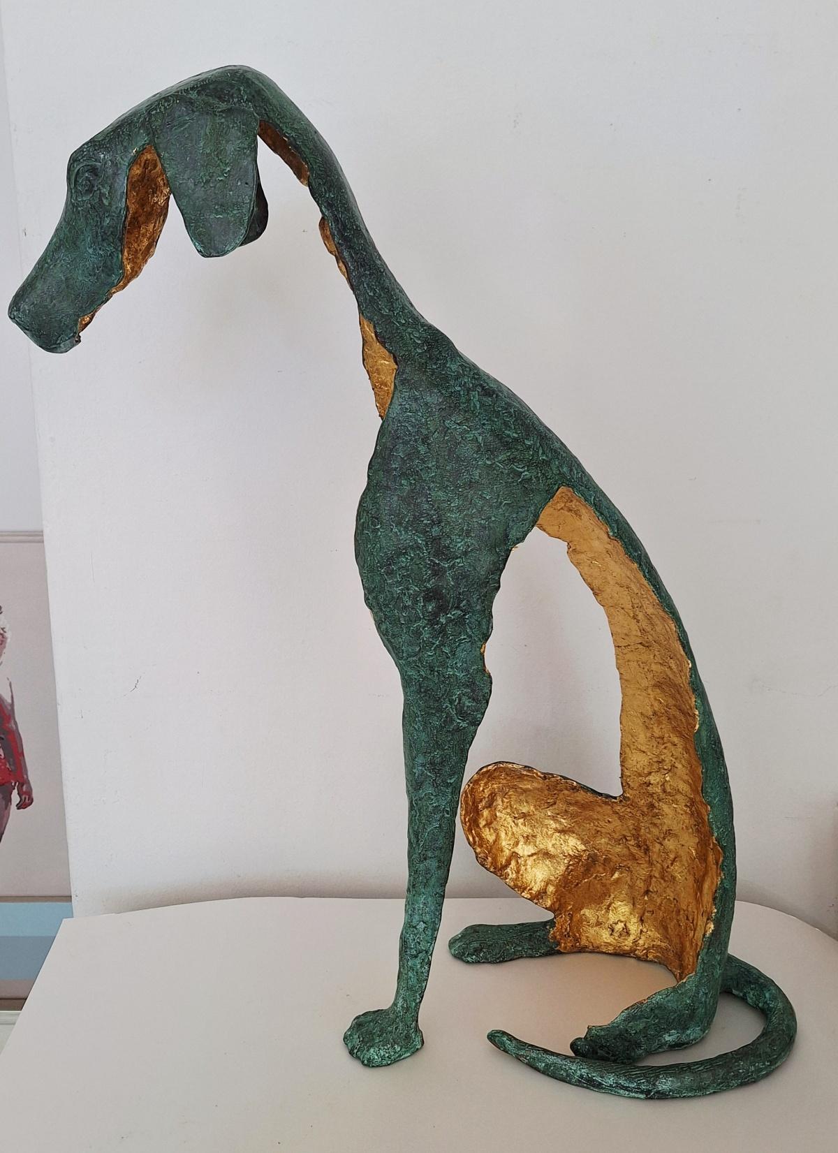 Figurative Sculpture de Antonio Giancaterino - El perro. Un perro - Siglo XXI, escultura contemporánea de bronce, Animal