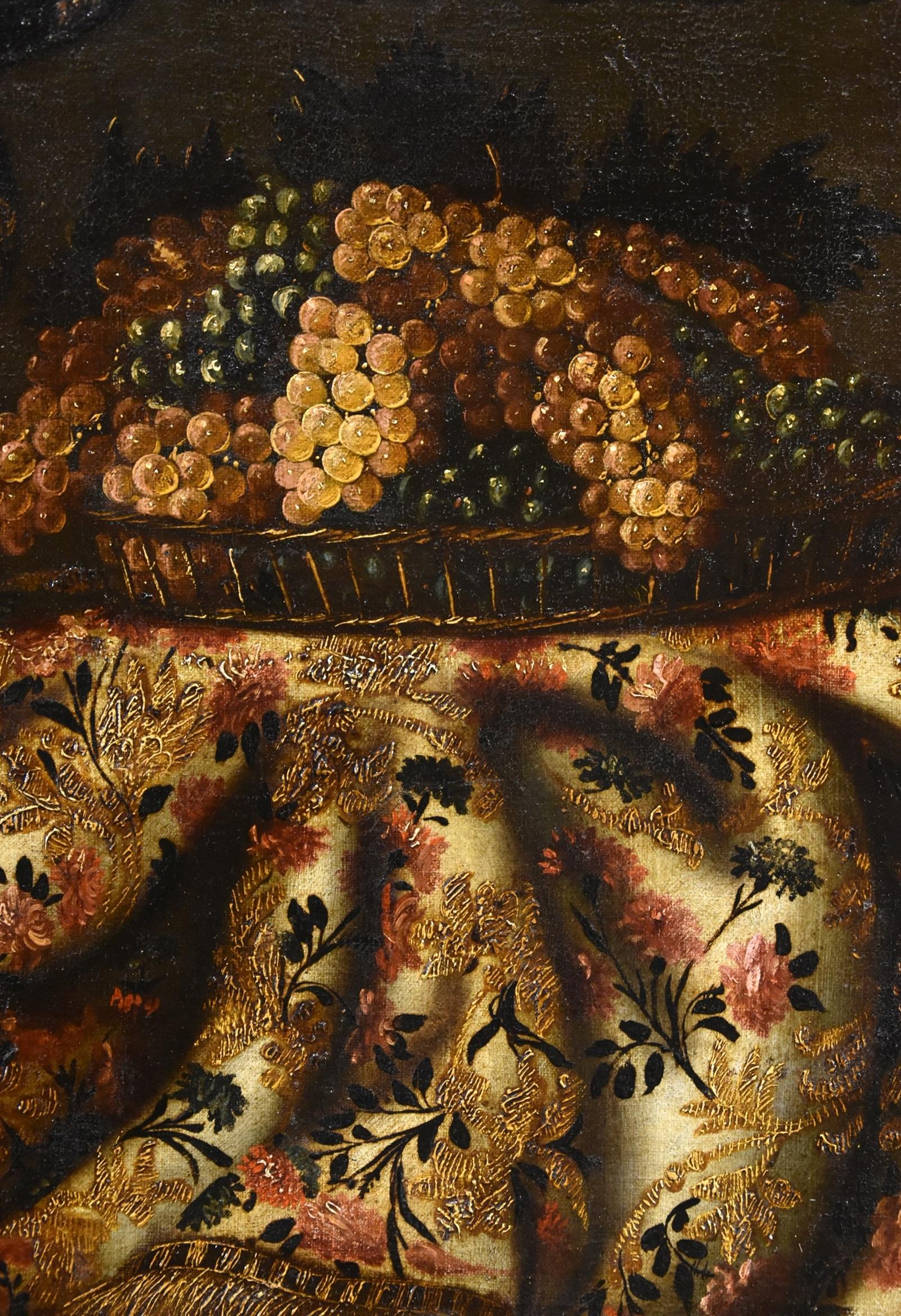 Nature morte au tapis Gianlisi 17/18e siècle Peinture Huile sur toile Ancien maître en vente 5