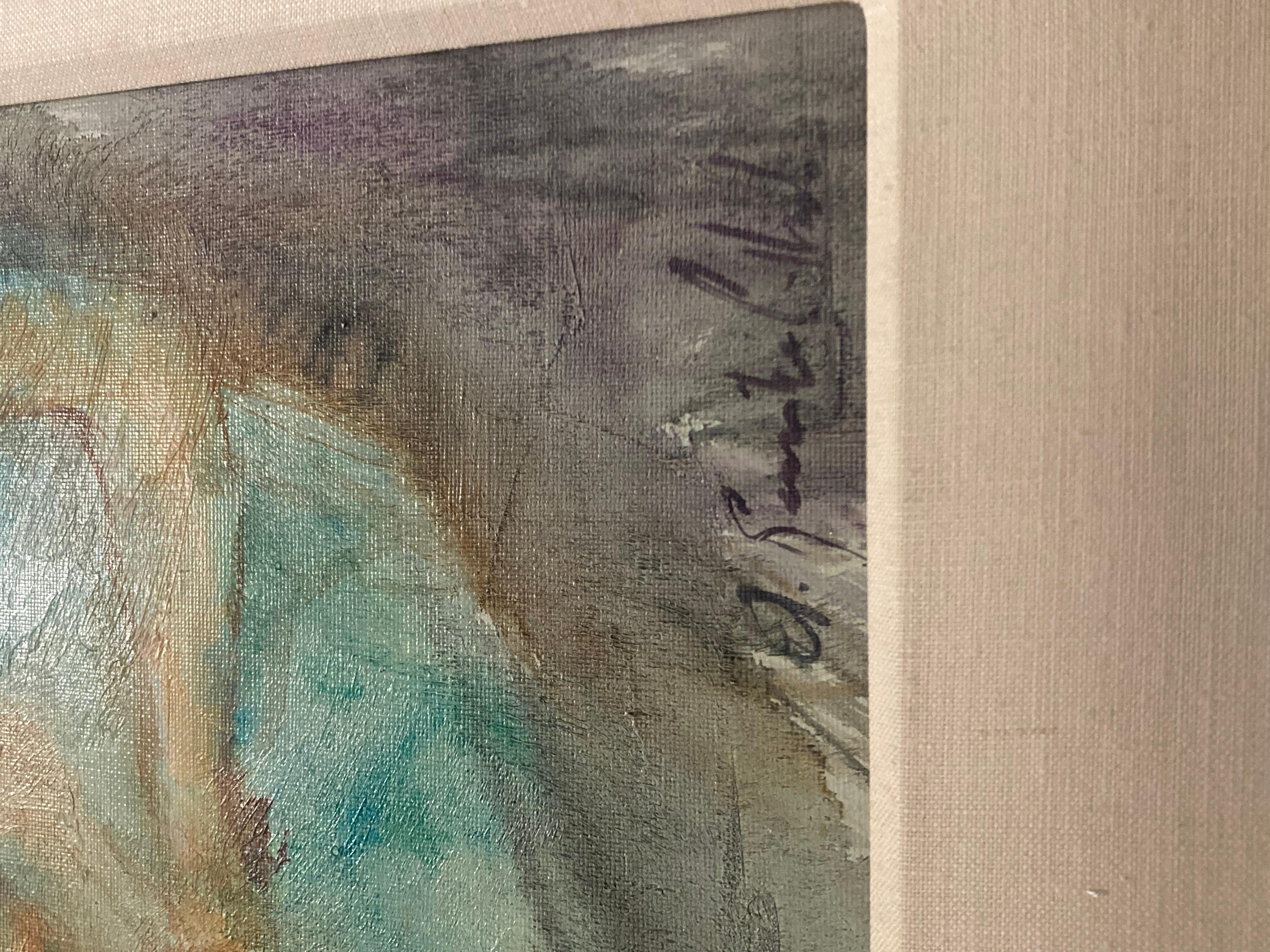 Questo è un dipinto originale di Antonio Gonzalez Collado. Proviene da un collezionista di New York. Le condizioni sono buone, ma ci sono alcune piccole macchie nell'intelaiatura. Misure 33x30. 
