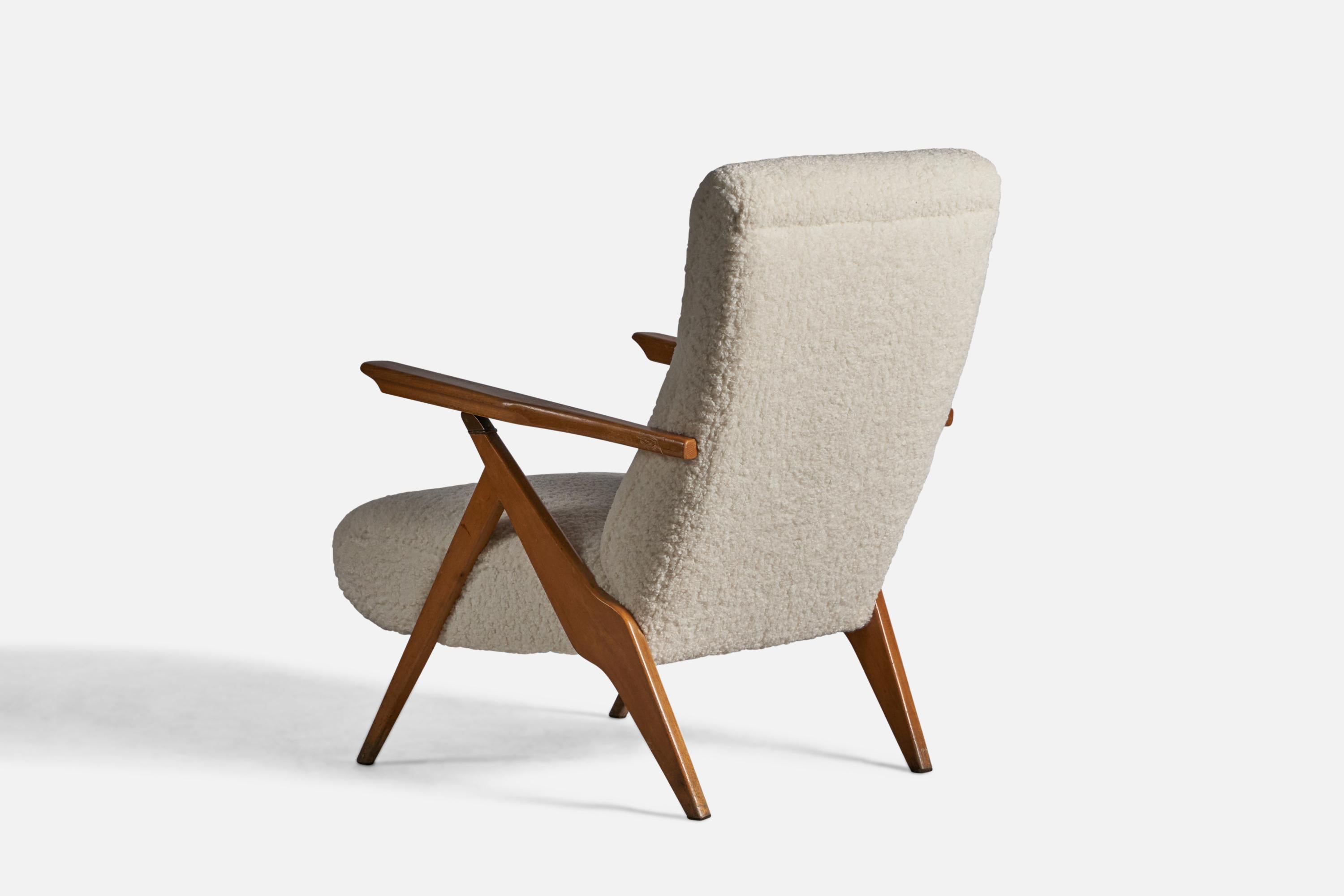 Milieu du XXe siècle Antonio Gorgone, chaises longues réglables, Wood Wood, Brass, Fabrice, Italie, années 1950 en vente