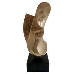 Antique  Antonio Grediaga Kieff (Born 1936) Abstract Solid Bronze Sculpture Circa 1974