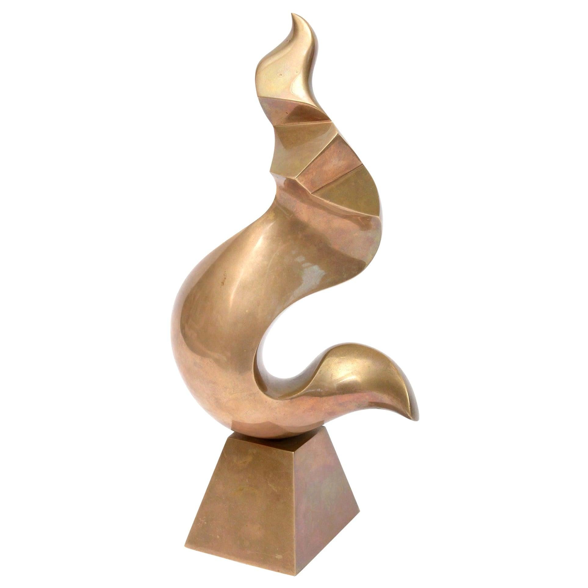 Antonio Grediaga Kieff Bronze Abstract Sculpture Vintage