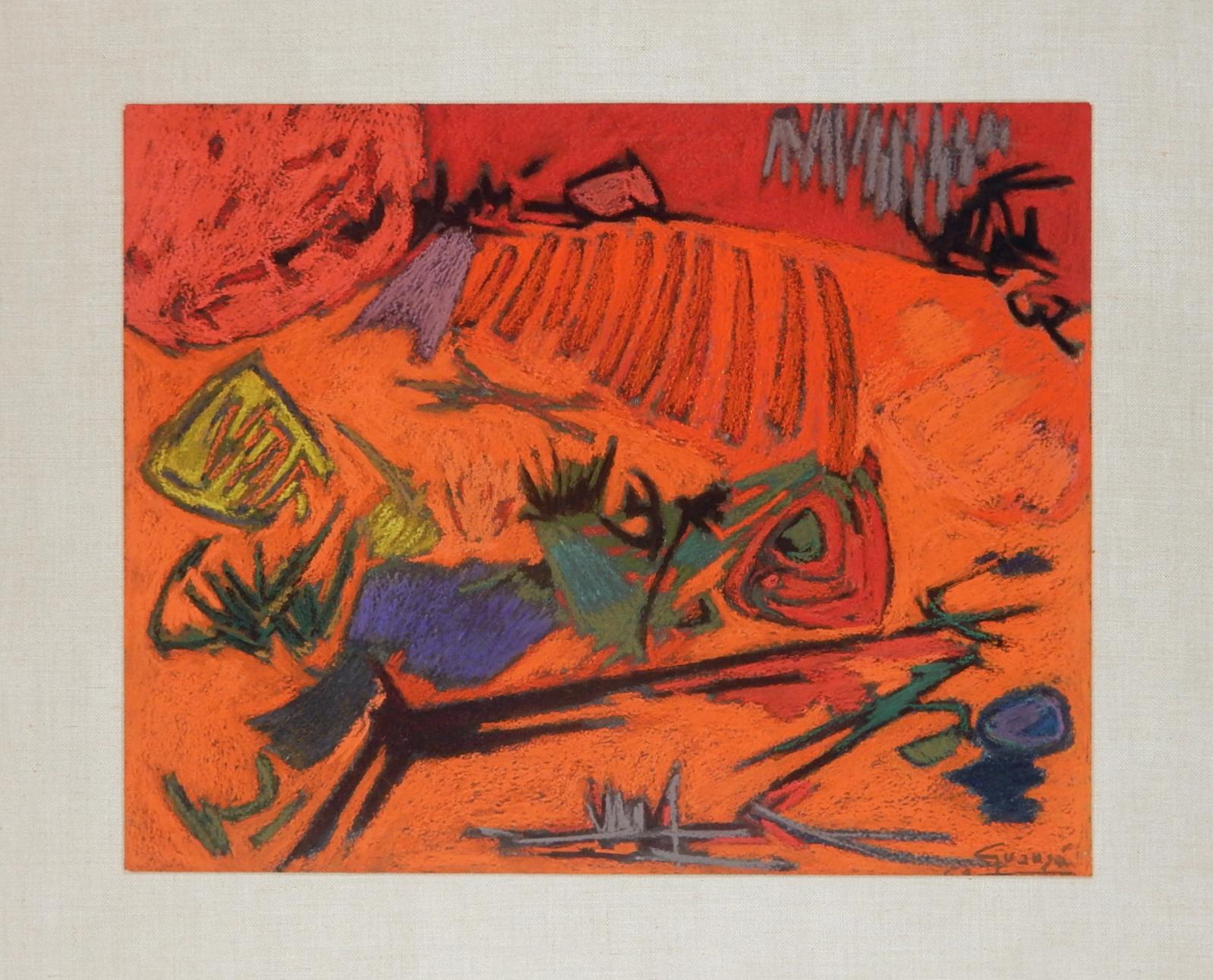 Außergewöhnliches Acrylgemälde des spanischen Künstlers Antonio Guanse' (1926-2008).
Signiert unten links, betitelt und datiert verso
Die Farben sind leuchtend und intensiv.
Dies ist ein Original aus der Pariser Galerie, betitelt, gestempelt und