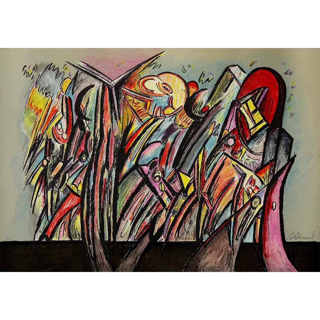 1987 serigraphy by Antonio Henrique Amaral Composition