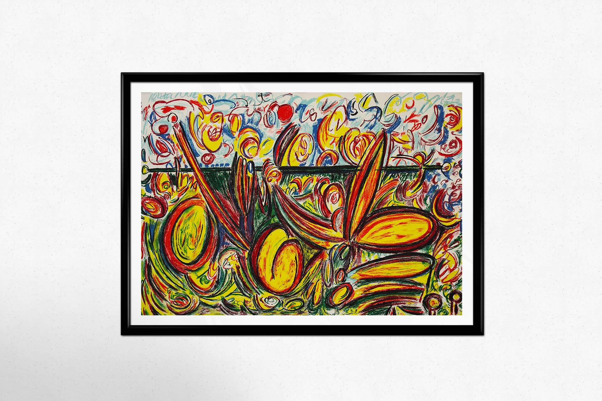 1987 serigrafía de Antonio Henrique Amaral Les Fleurs en venta 1