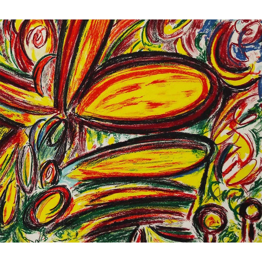 1987 serigrafía de Antonio Henrique Amaral Les Fleurs en venta 2