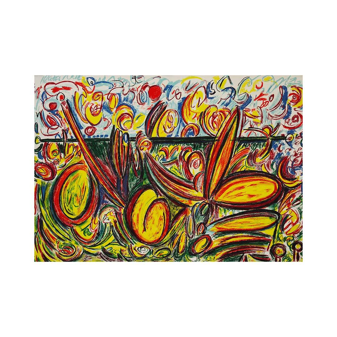 1987 serigrafía de Antonio Henrique Amaral Les Fleurs en venta 3