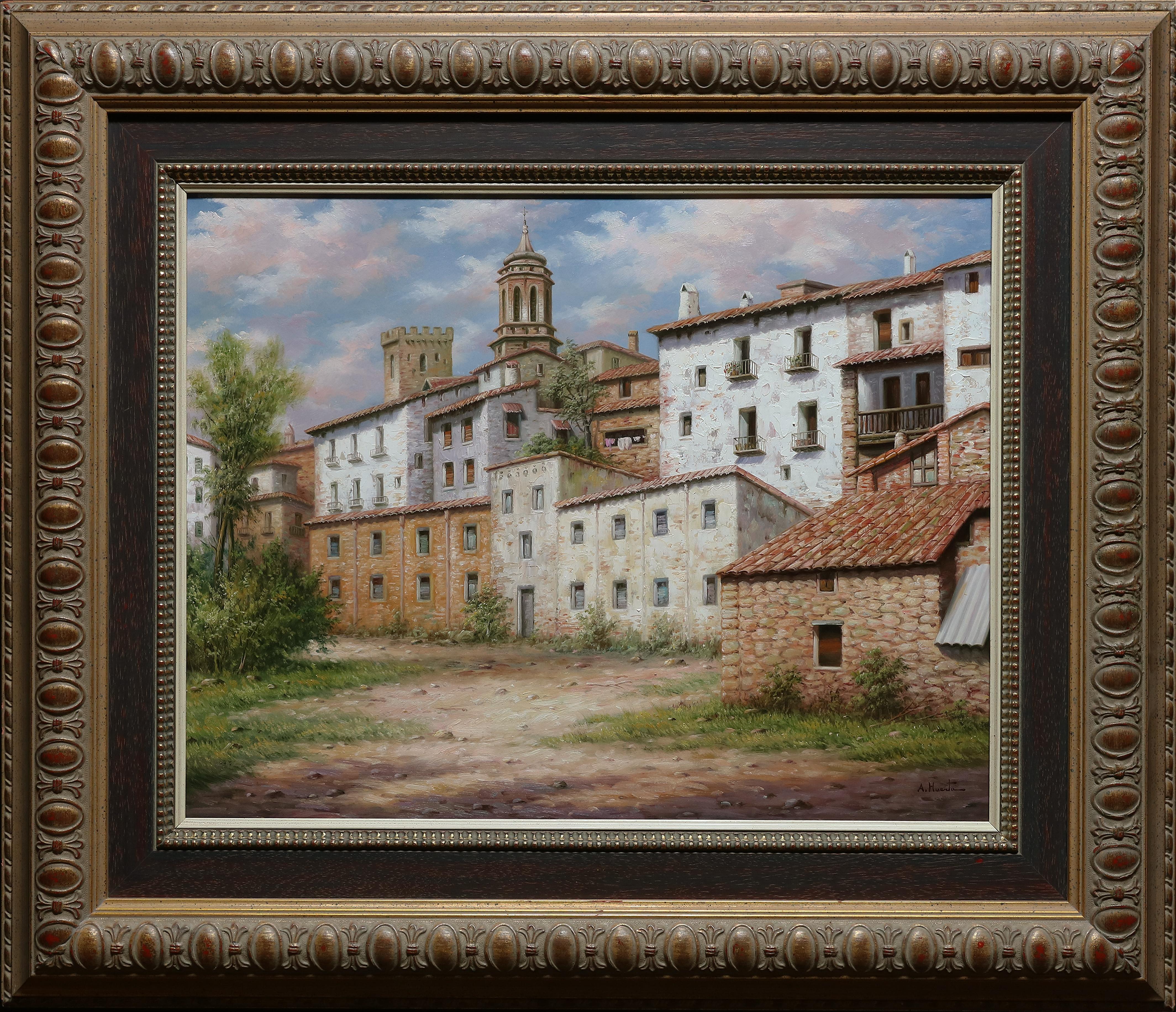 "Fuori città" di Antonio Huerta 20 x 26 pollici Olio su tela