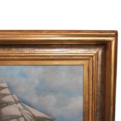 American Clipper Ship at Sea by Antonio Jacobsen, Signed and Dated 1917