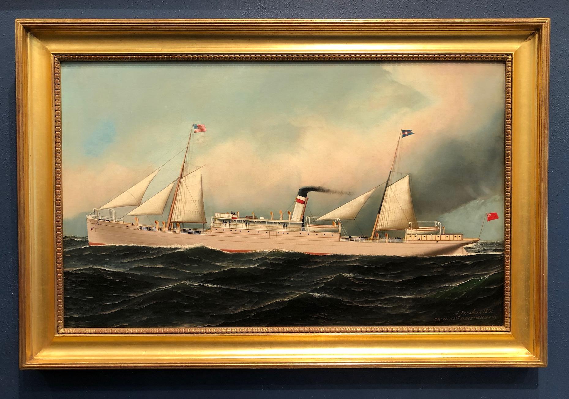 Transitional Steamer Alvo   - Painting by Antonio Jacobsen