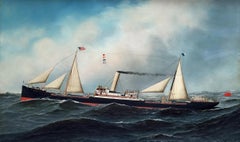 Antique Transitional Steamship Anapa	