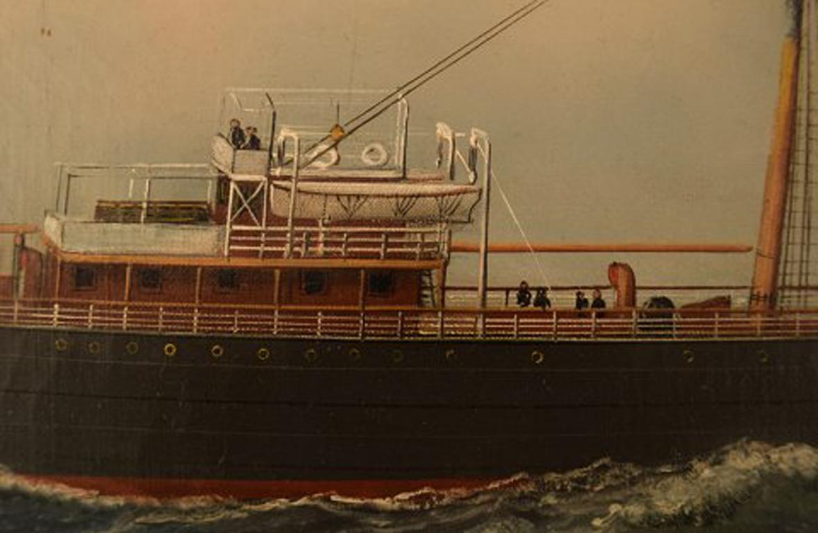Antonio Jacobsen, The Steamer Hekla from Scandinavian American Line Oil/Canvas 1