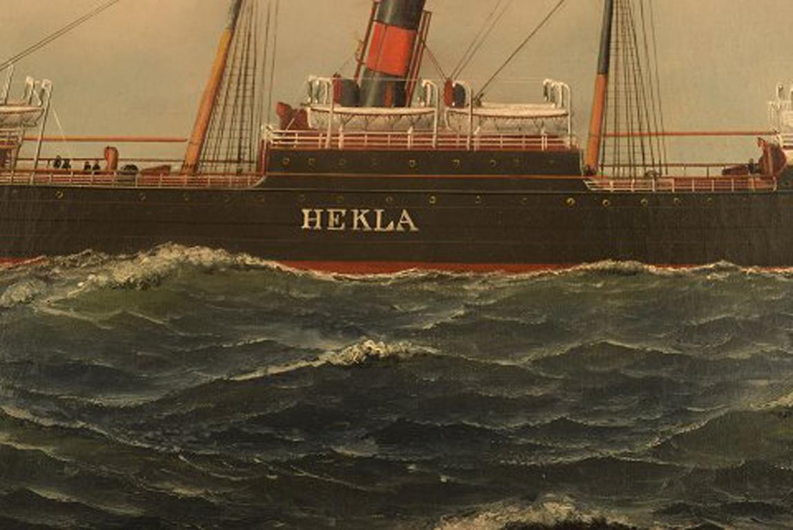 Antonio Jacobsen, The Steamer Hekla from Scandinavian American Line Oil/Canvas 2