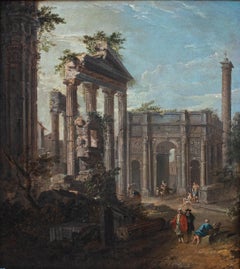 Antonio Joli (Módena, hacia 1700 – Nápoles, 1777), Capriccio arquitectónico