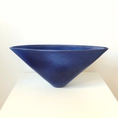 Antonio Lampecco firma un grande vaso blu in ceramica, circa 1970, Belgio