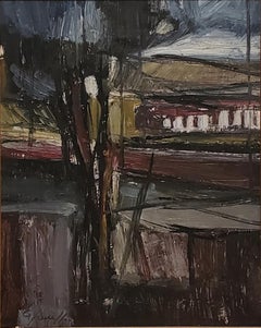 Dynamic Landscape with Tree and Houses