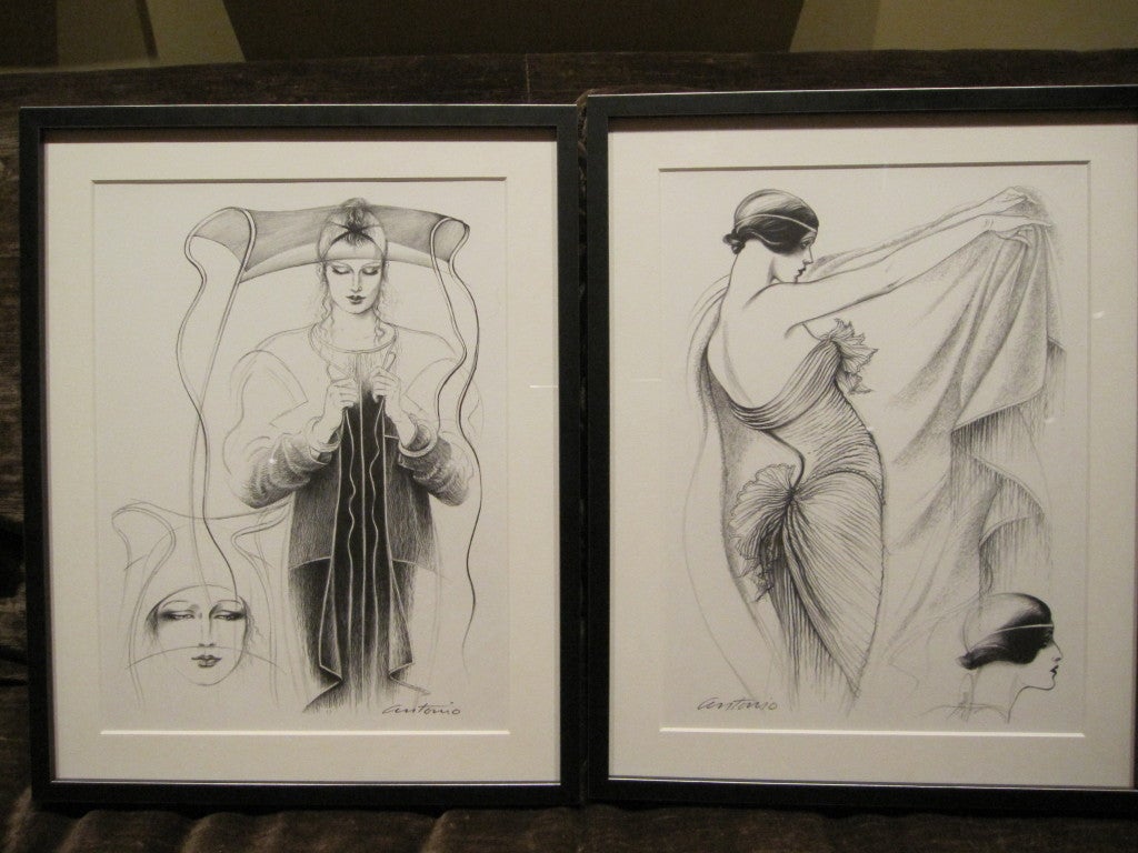 Antonio Lopez 1979 Coty Award Lithograph Mary McFadden For Sale 1