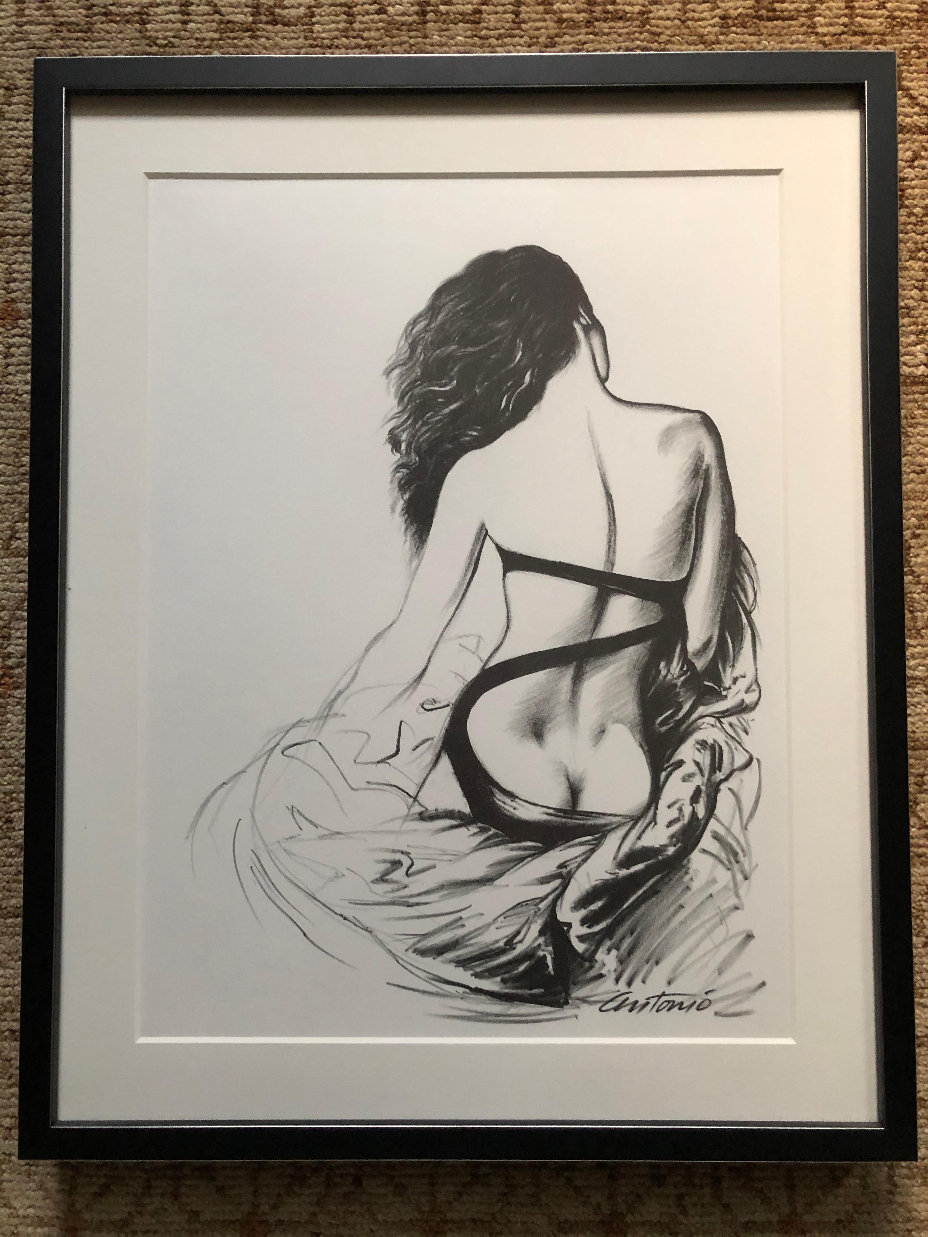 Antonio Lopez 1979 Coty Award Lithograph Norma Kamali In Excellent Condition For Sale In Cloverdale, CA