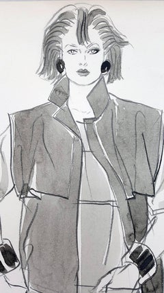 Stylish 80's Women, Fashion Illustration