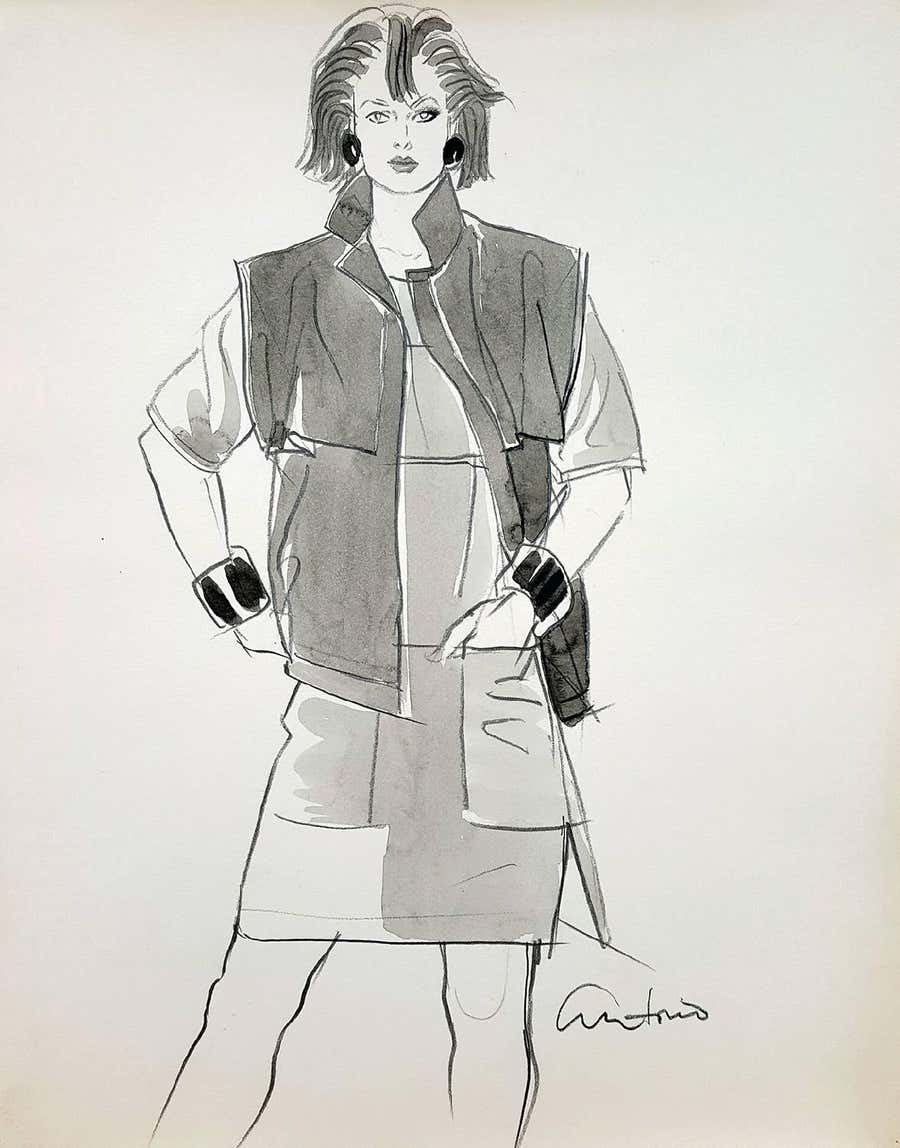 Stylish 80's Women, Fashion Illustration