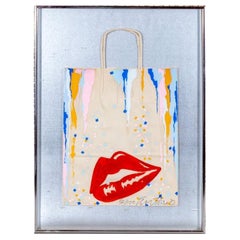 Antonio Lopez (PR B. 1943 - 1987) Hand Painted Ltd Ed Shopping Bag #3