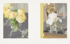 Spanish Artist signed limited edition original art print lithography floral