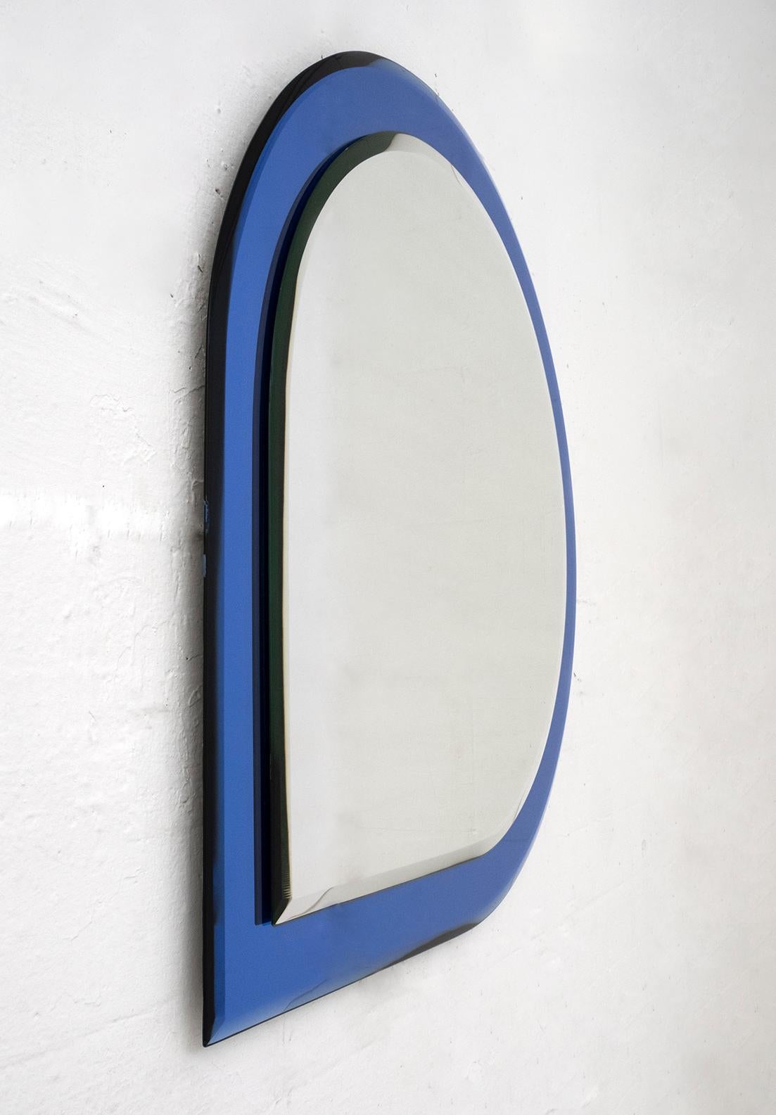 Mid-20th Century Antonio Lupi Mid-Century Modern Italian Mirror by Cristal Luxor, 1960s