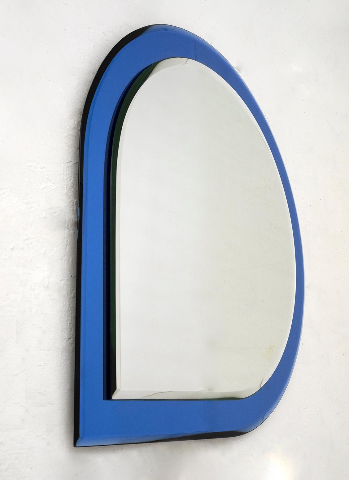 Antonio Lupi Mid-Century Modern Italian Mirror by Cristal Luxor, 1960s 1