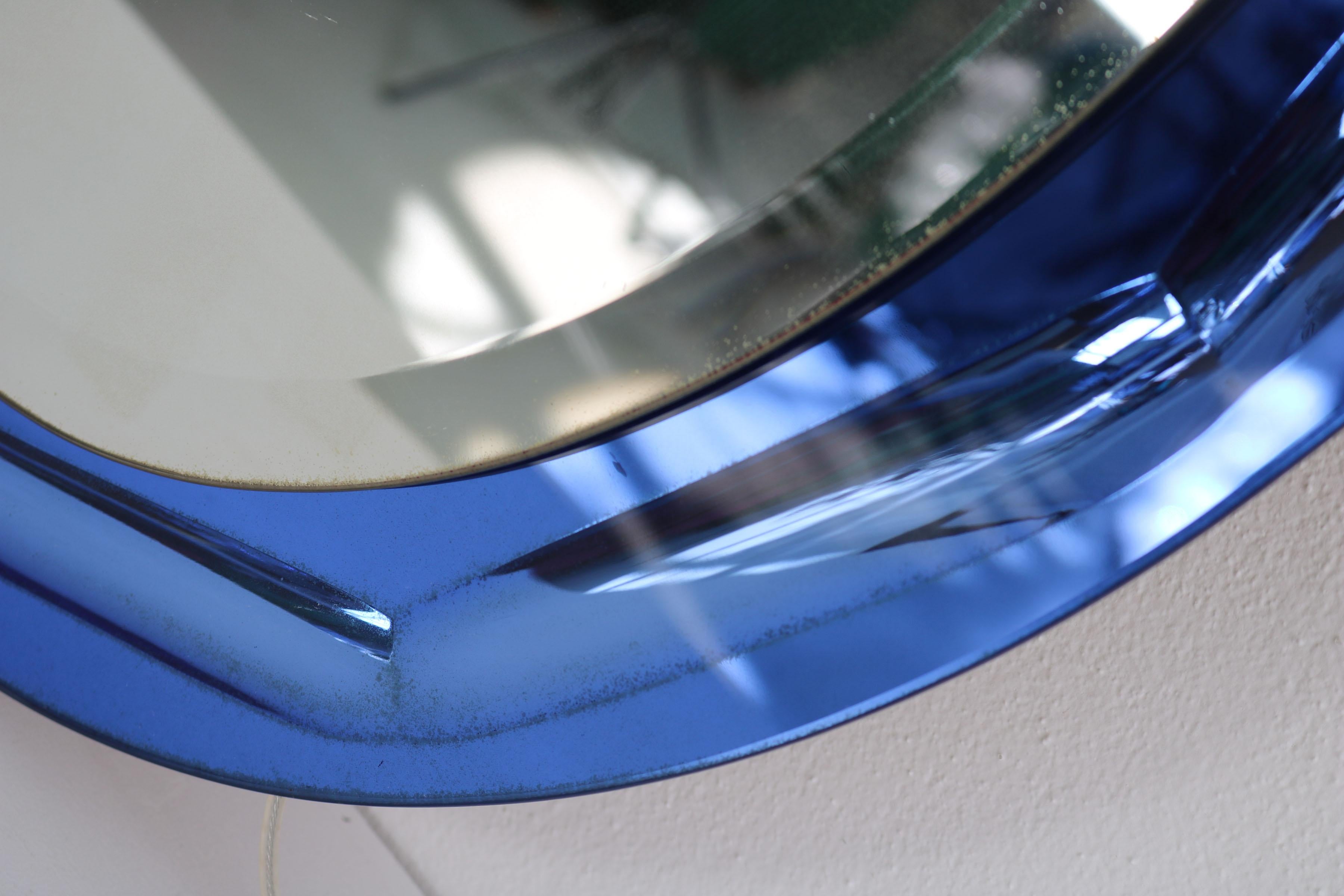 Antonio Lupi Oval, Two- Tone, Italian Mirror, by Cristal Luxor 4