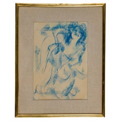 Antonio Mancini Italienisch 1920er Jahre Archiviertes Pastell