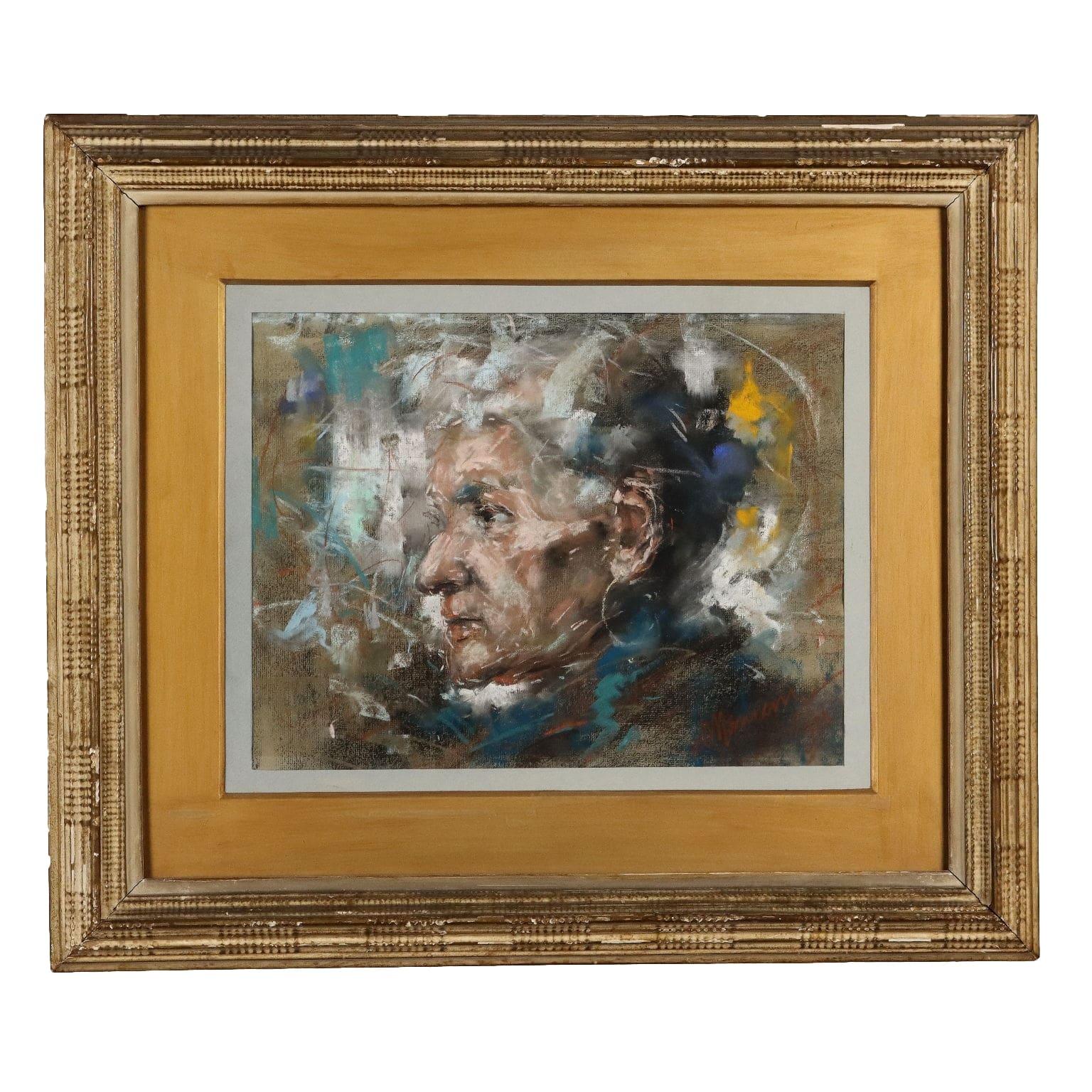 Antonio Mancini Portrait Painting - Vecchia Ciociara 1910