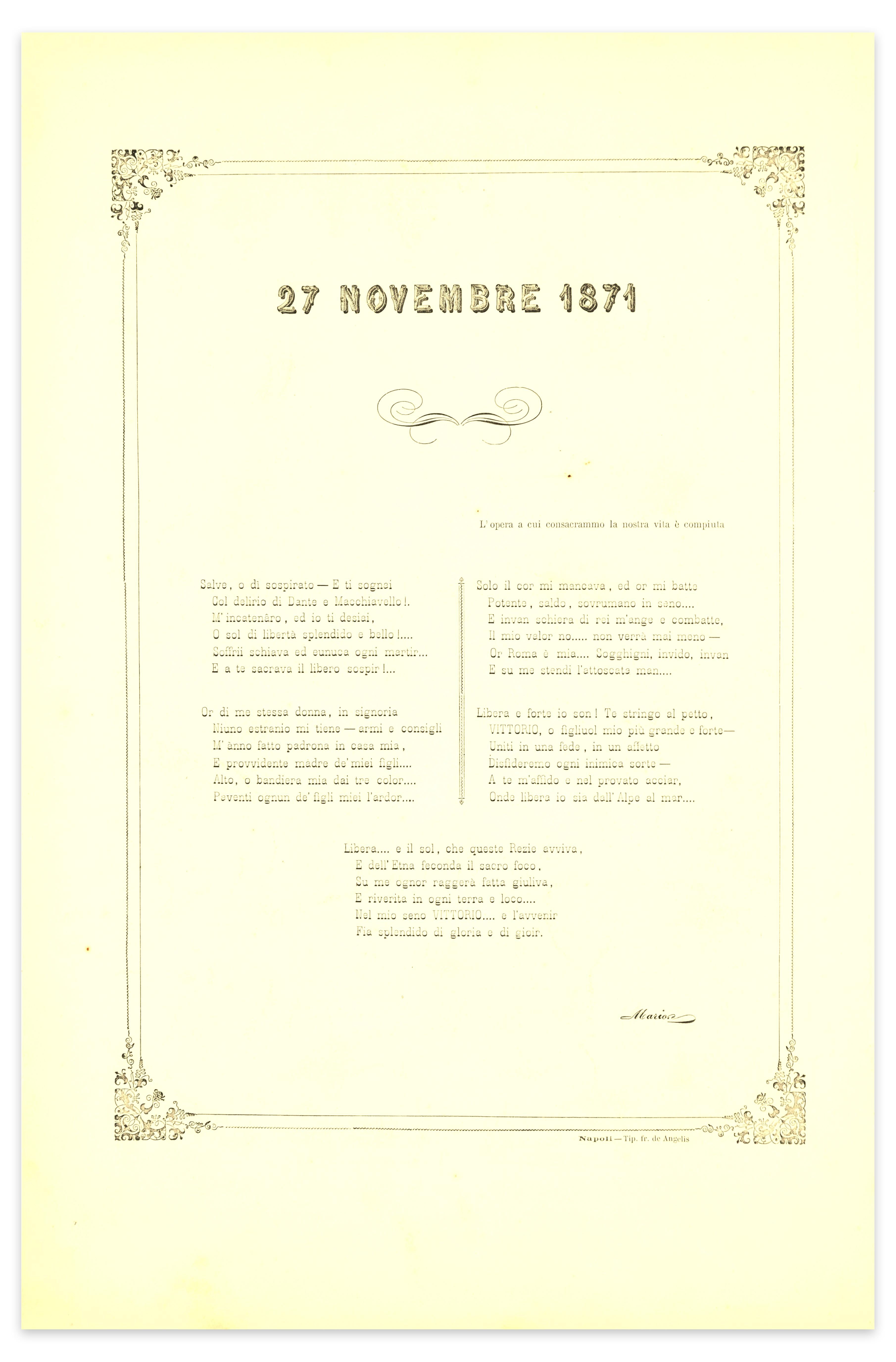 Coronation of Vittorio Emanuele II – Lithographie von A. Maganaro – 1872 – Print von Antonio Manganaro