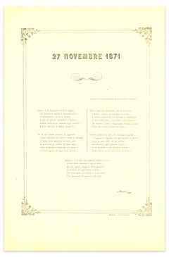 Coronation of Vittorio Emanuele II - Lithograph by A. Maganaro - 1872