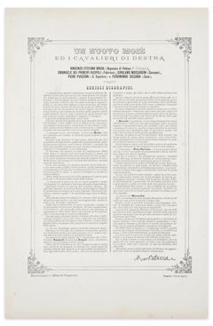 New Moses and Knights of the Right - Lithograph by A. Maganaro - 1872