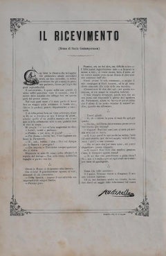 Solemn Receiving - Lithograph by Antonio Manganaro - 1872