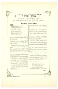 The Honorable Intimate Secretaries - Lithograph by A. Maganaro - 1872