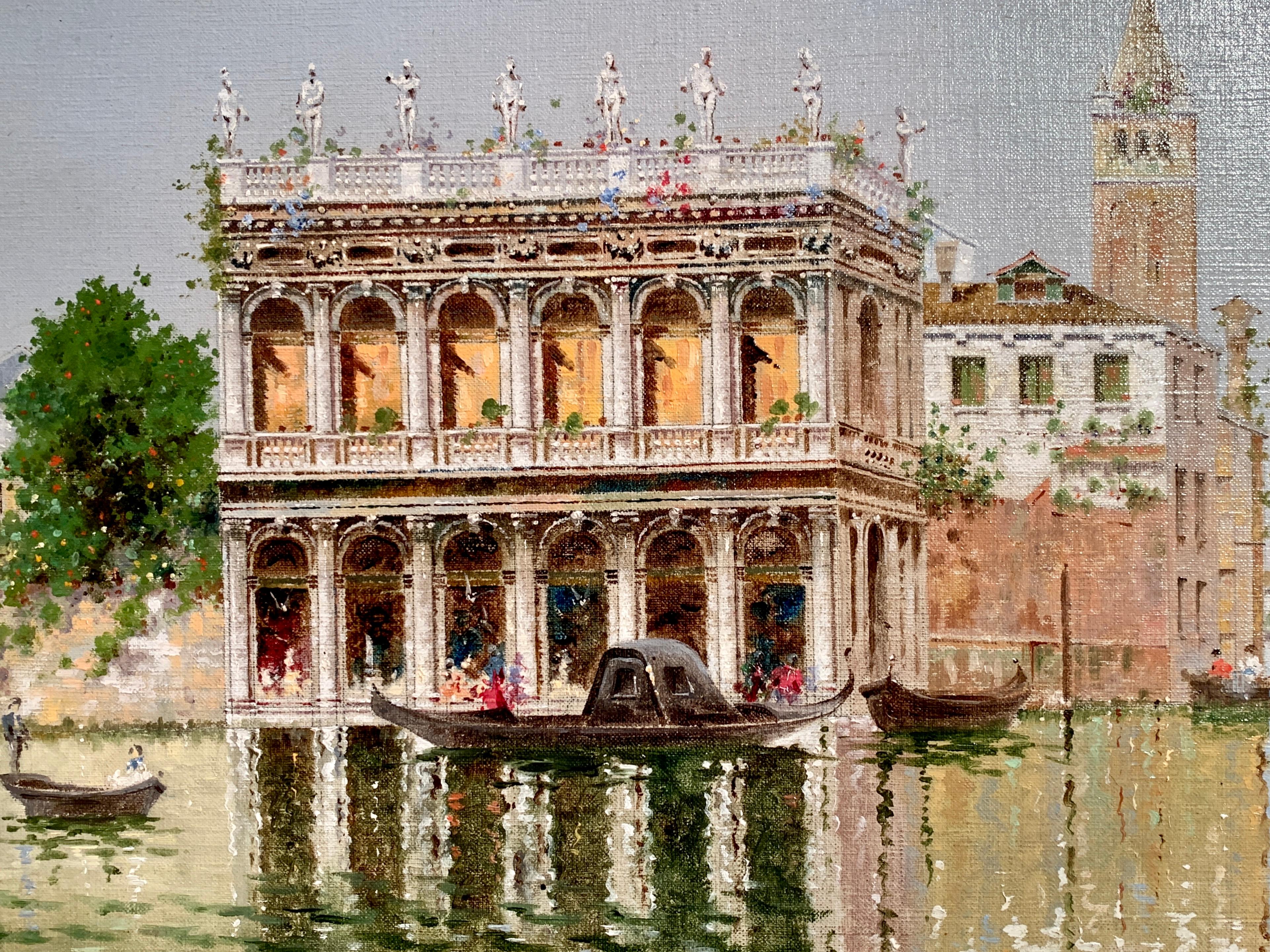 Coppia di vedute di Venezia del XX secolo, vicino a San Marco e allo Squero di San Trovaso in vendita 1