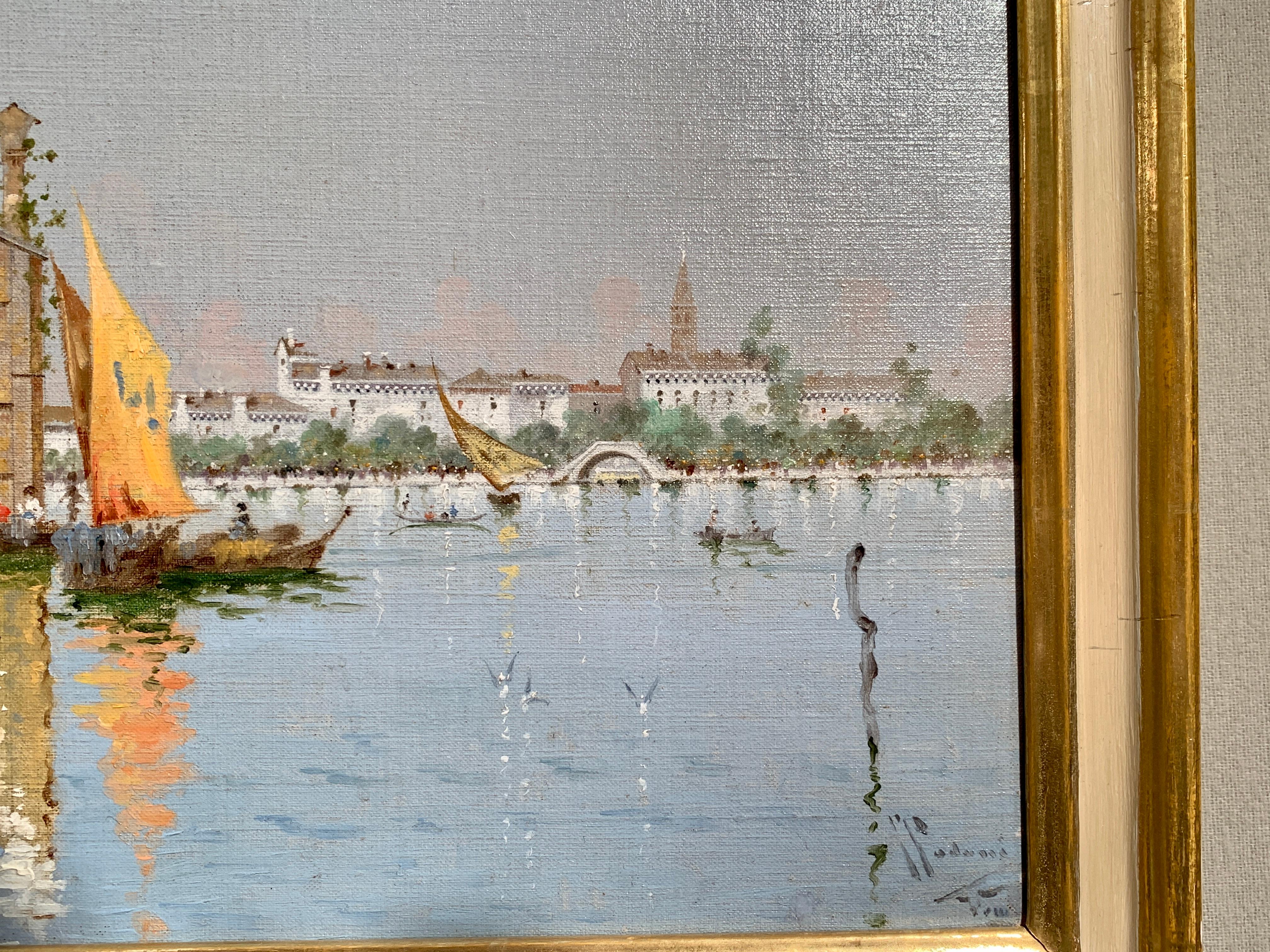 Coppia di vedute di Venezia del XX secolo, vicino a San Marco e allo Squero di San Trovaso in vendita 2