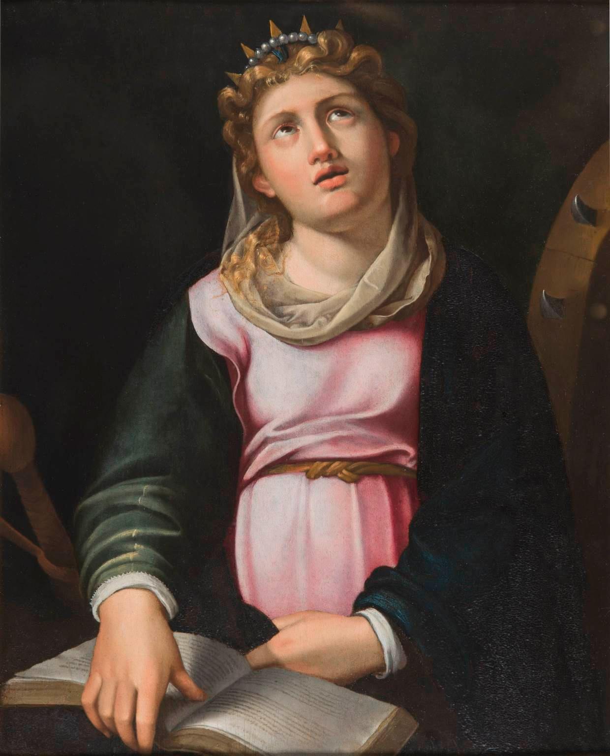 Dipinto figurativo religioso barocco classicista emiliano del seicento - Painting di Antonio Maria Panico