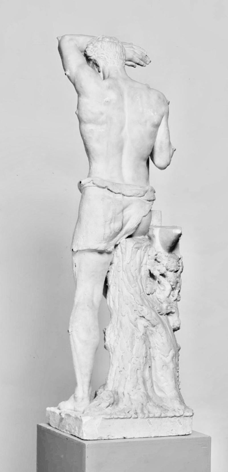 Plaster Preparatoire of a Male - Sculpture by Antonio Marie Morera