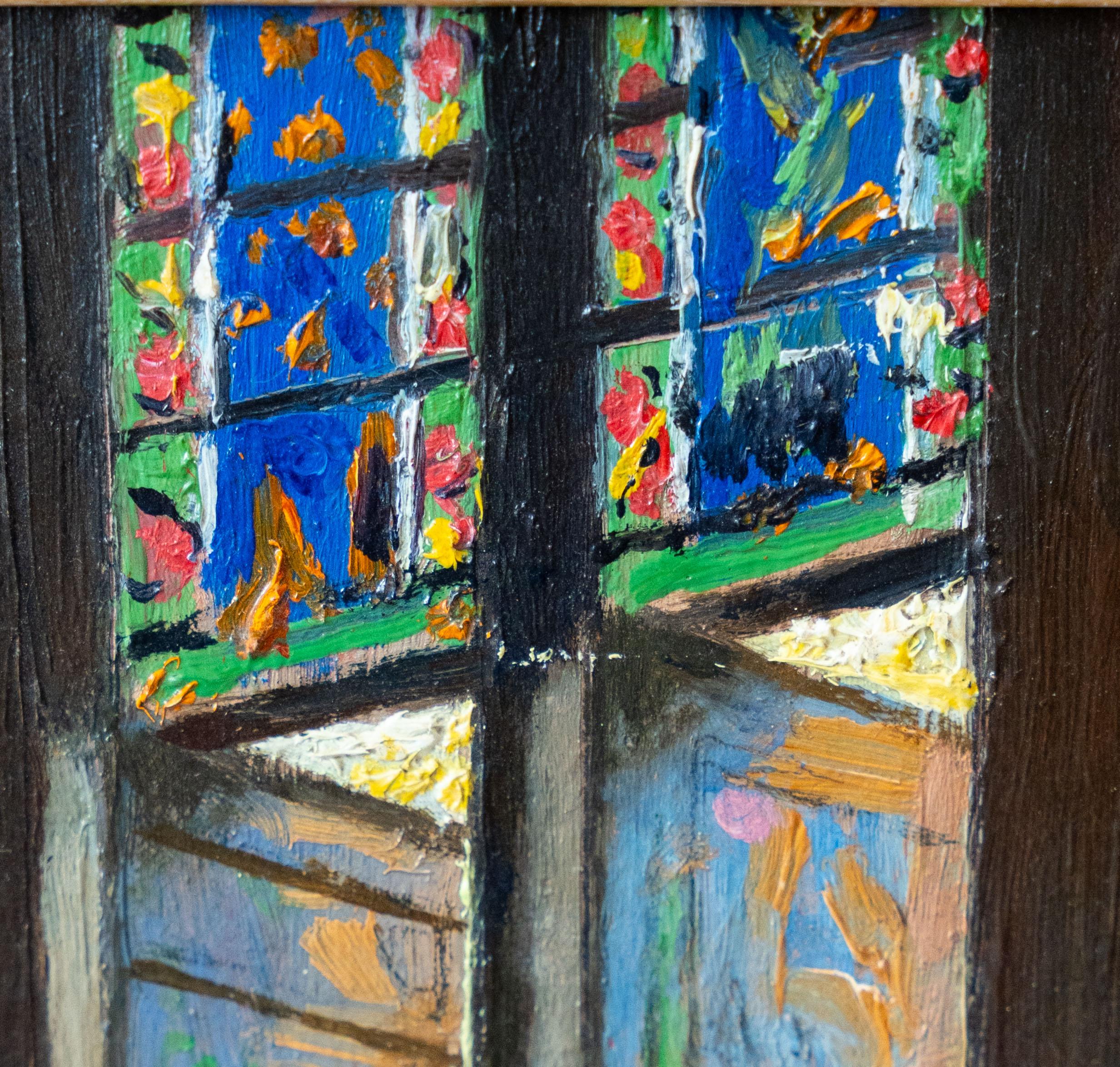 Eingang des Chors der Basilika von Santa Croce (Impressionismus), Painting, von Antonio Mario Aspettati