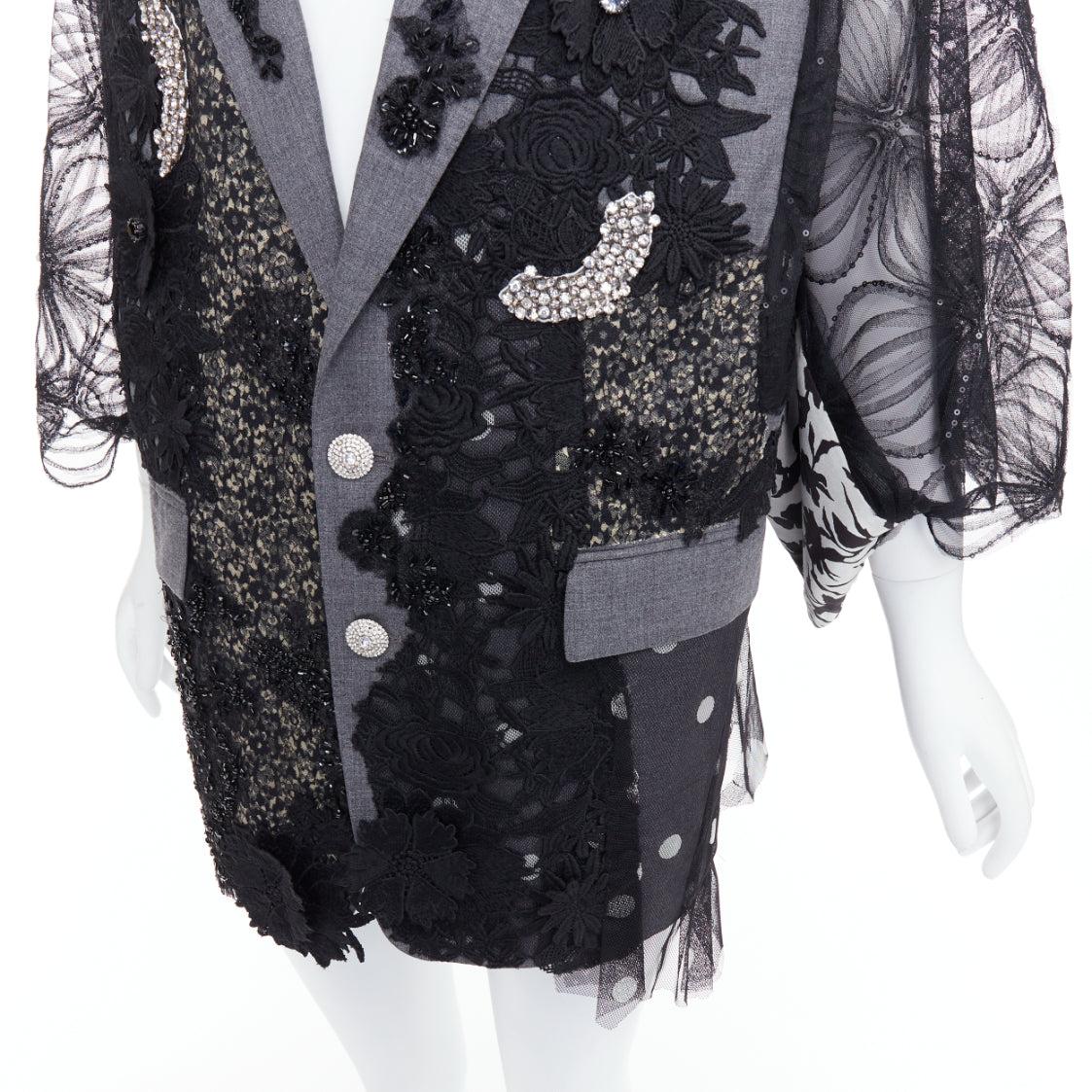 ANTONIO MARRAS black grey fleece wool embellished kimono blazer coat
Reference: NKLL/A00450
Brand: Antonio Marras
Material: Wool
Color: Black, Grey
Pattern: Embellishments
Closure: Button
Lining: Black Fabric
Extra Details: Beautifully embellished