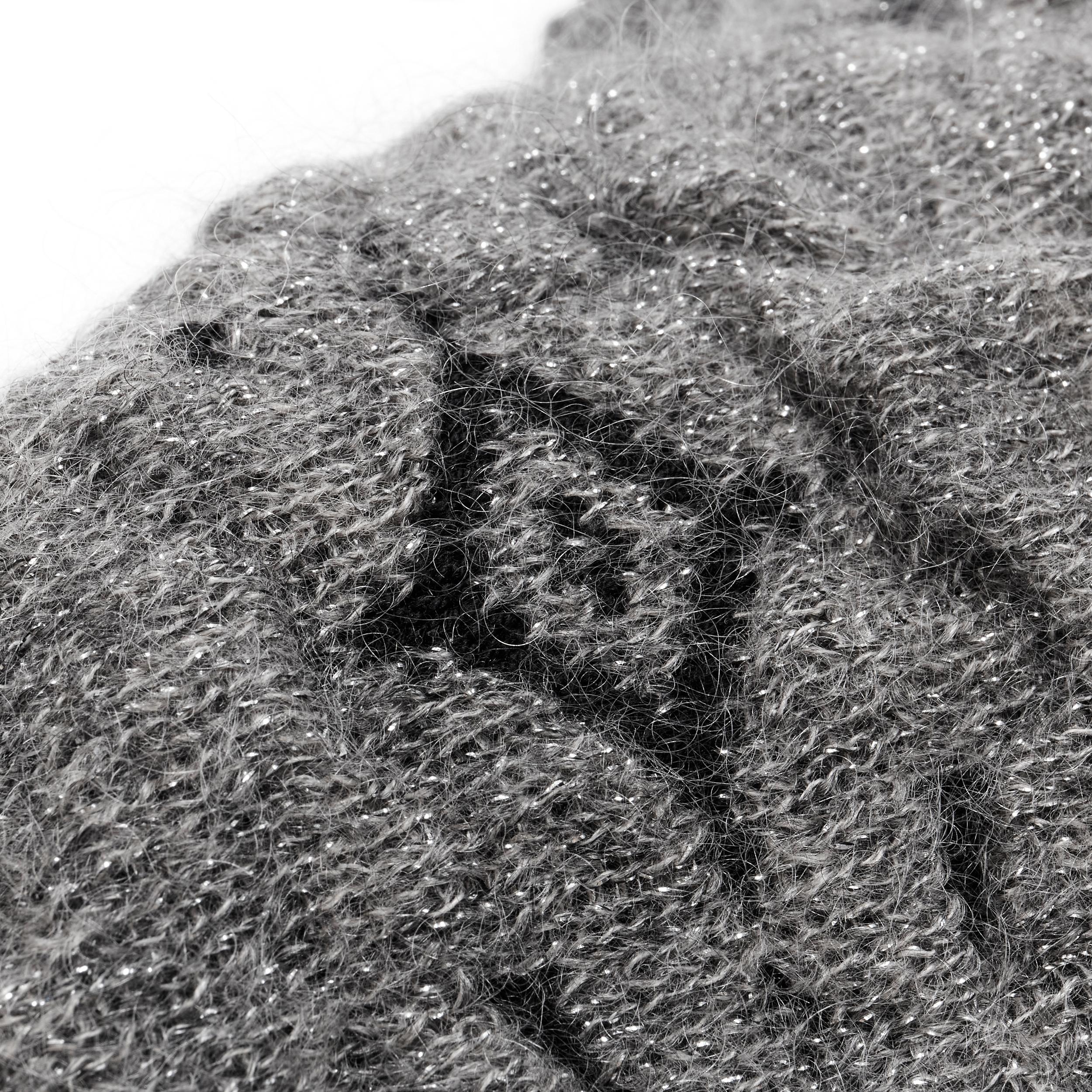 ANTONIO MARRAS grey lurex mohair wool jacquard waffle knit cardigan coat XS 5