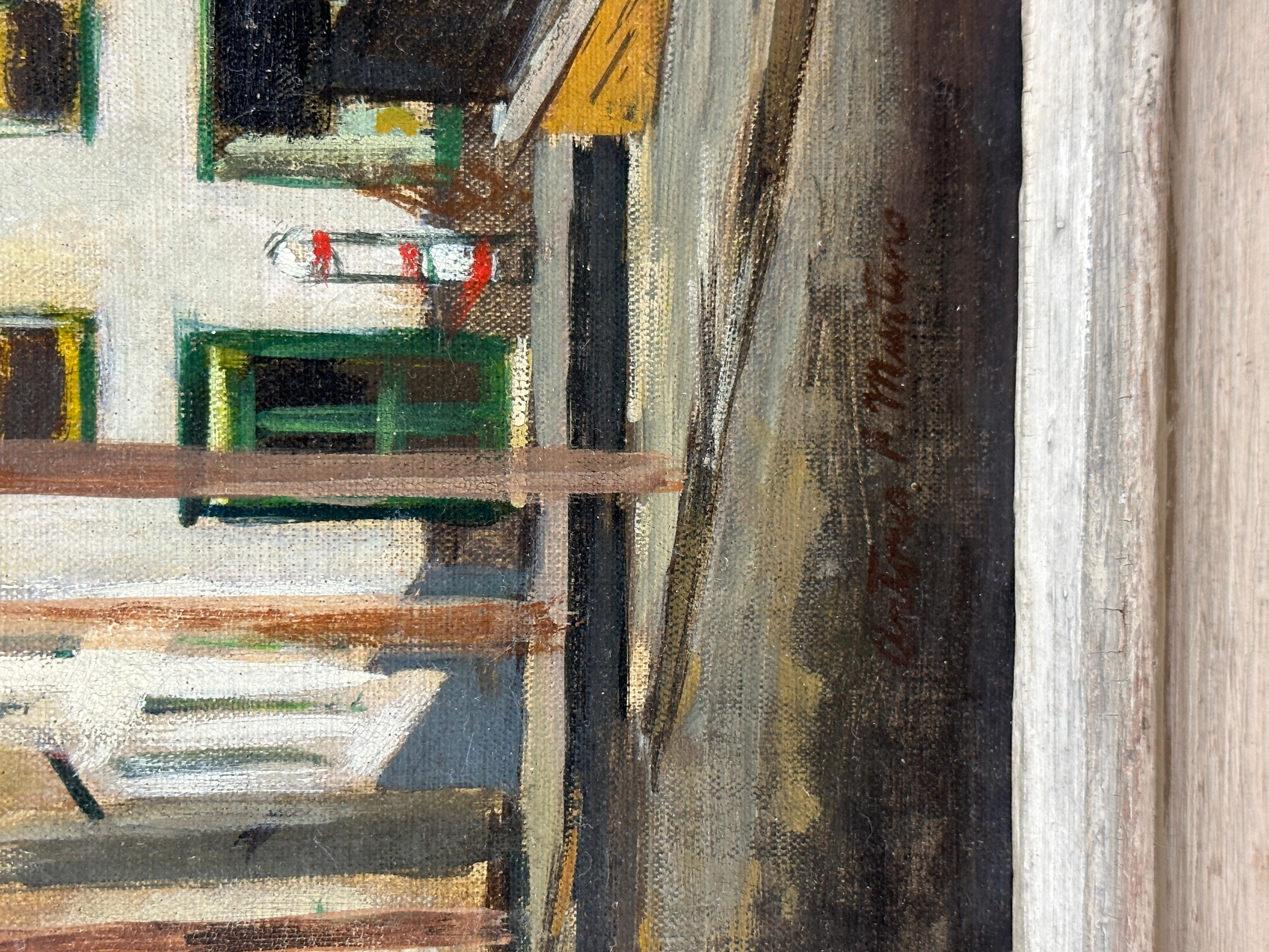 Escena del centro de Filadelfia (Manayunk) con coche antiguo del maestro de Pensilvania en venta 1