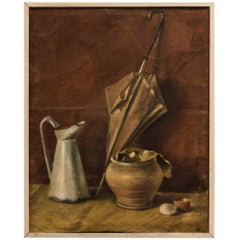 Antonio Matallana 1950's Spanish Signed Oil on Canvas STILL LIFE