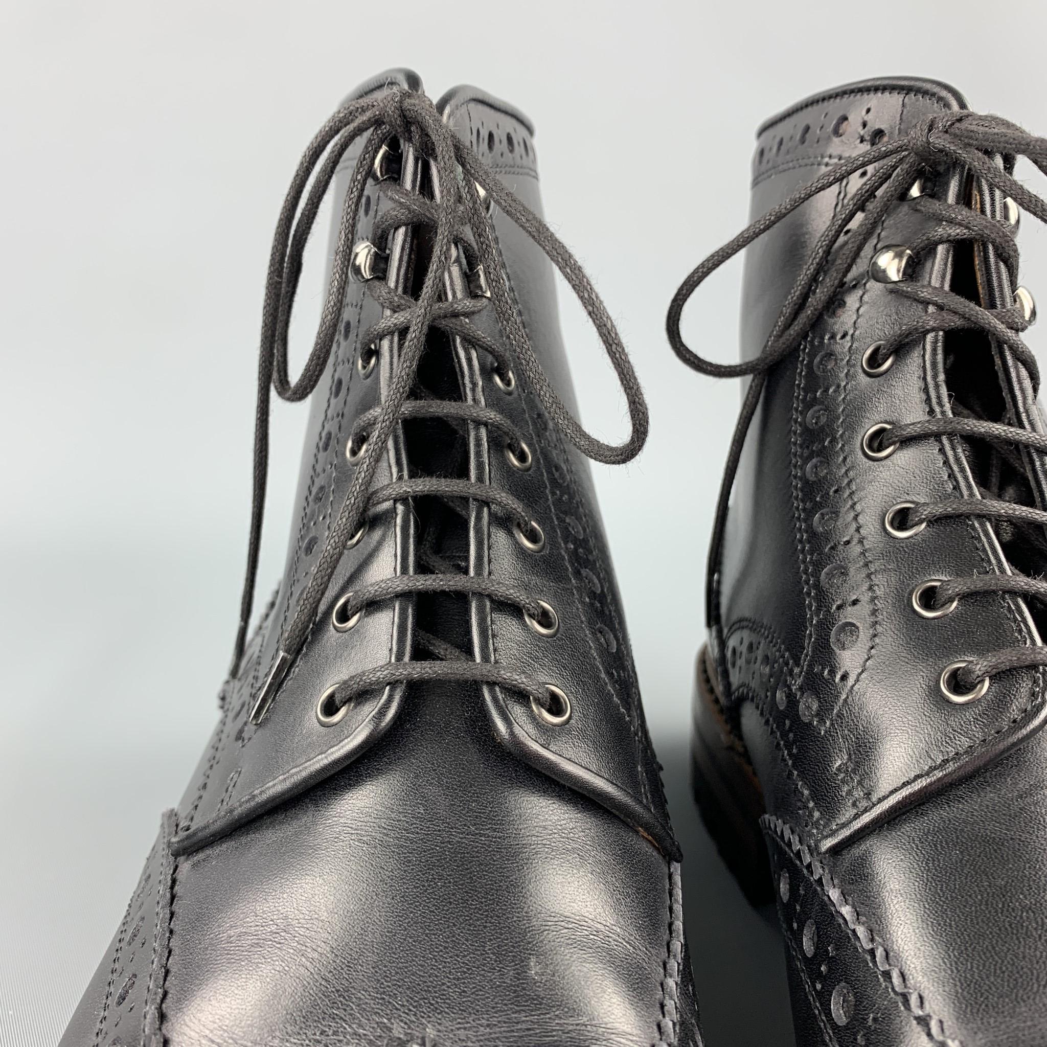 black leather wingtip boots