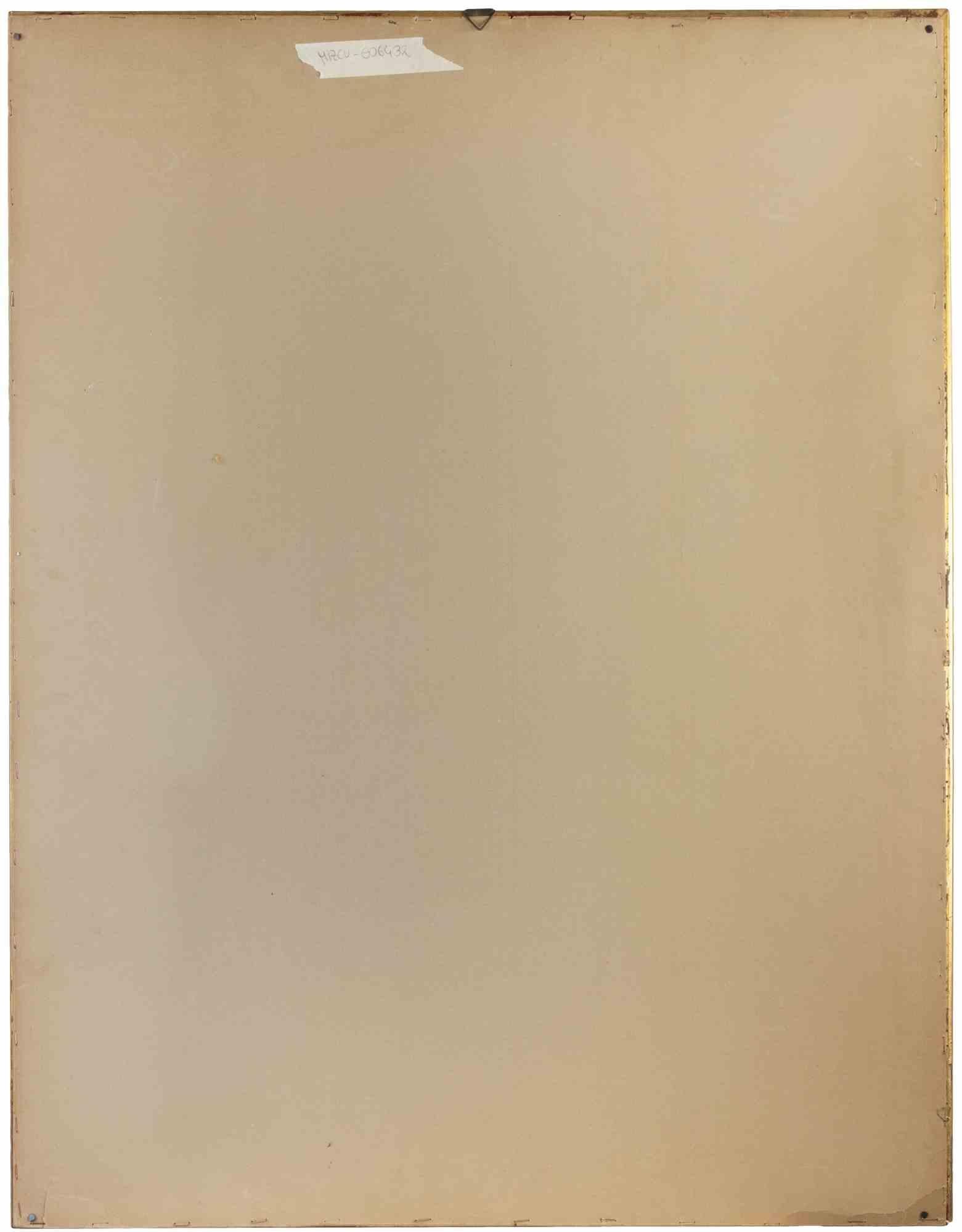 Figuras sentadas - Pintura al óleo de Antonio Mellone - 1957 en venta 2